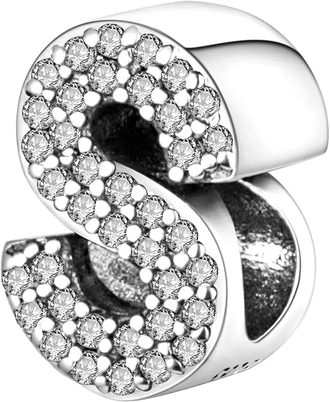 Jokmeo Charm a lettera S in argento sterling 925 per donna - immagine 1