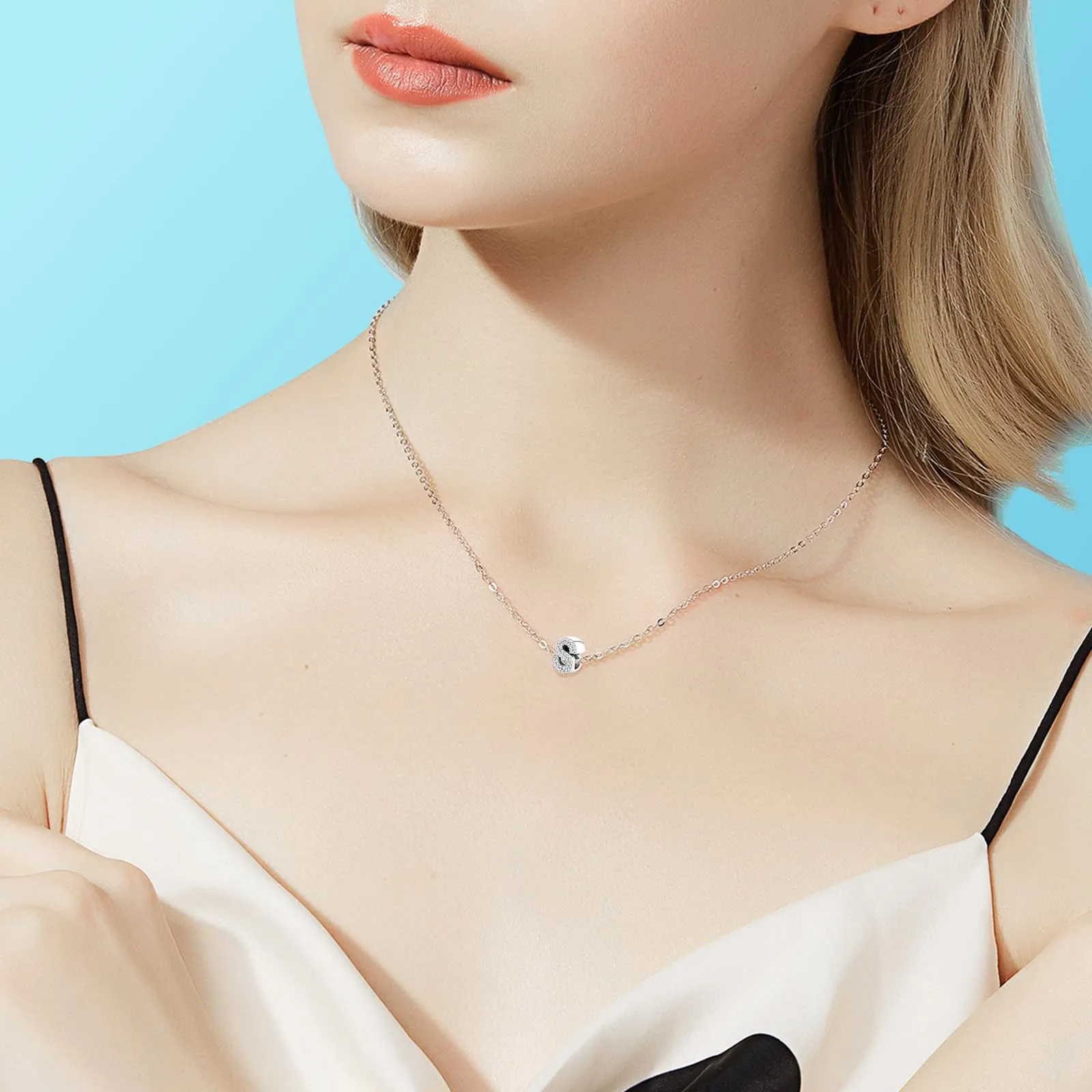 Jokmeo Charm a lettera S in argento sterling 925 per donna - immagine 5