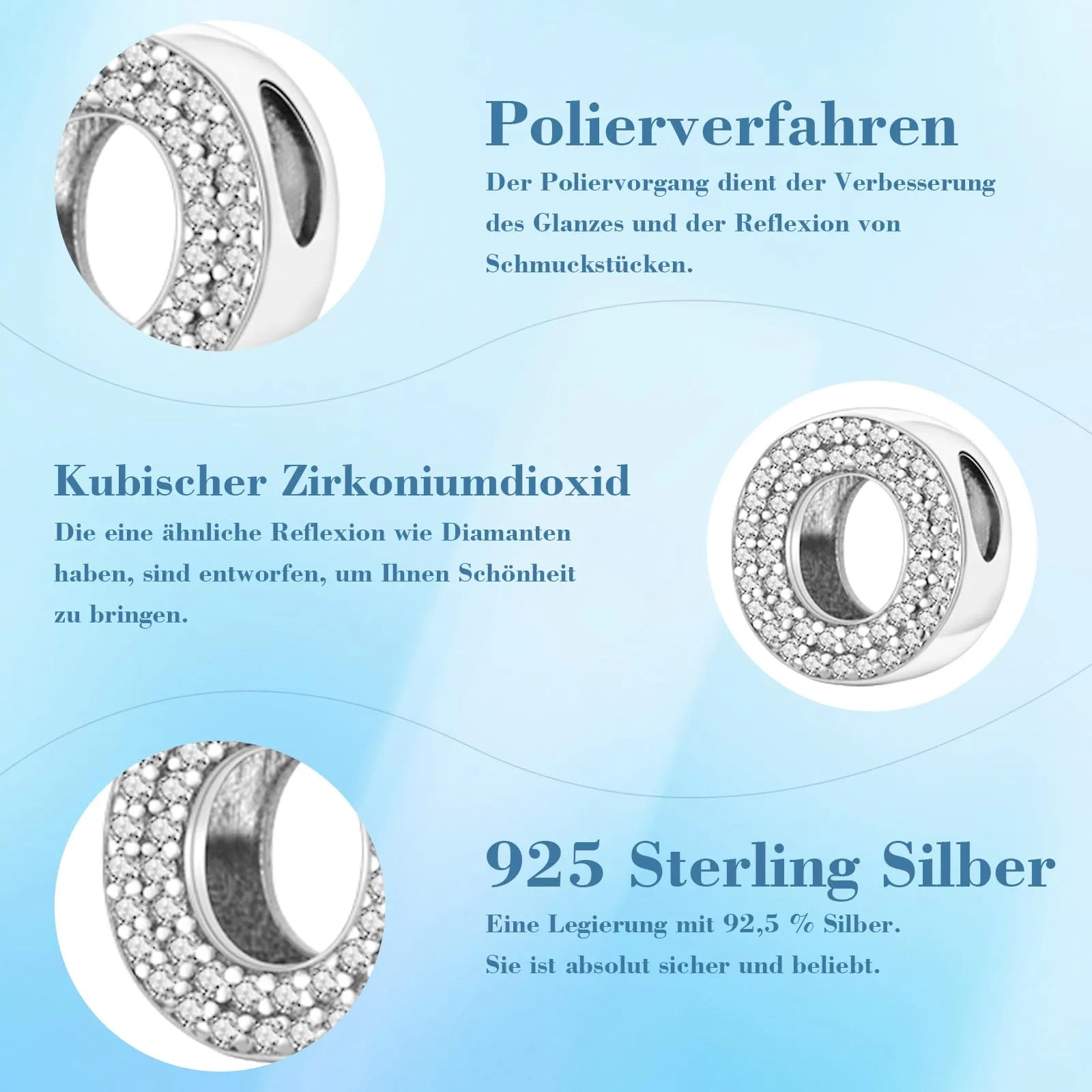 Jokmeo Charm Lettera O in Argento Sterling 925 per Donna - immagine 6
