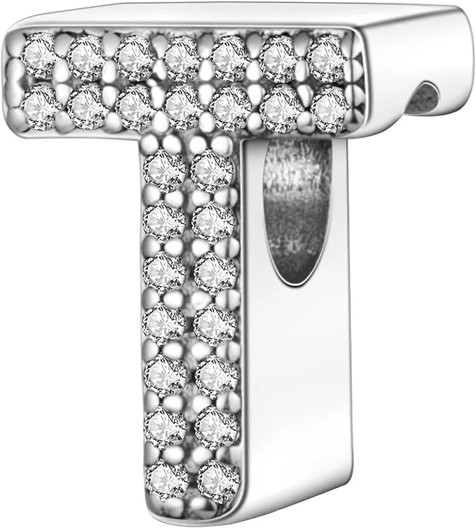 Jokmeo Charm Lettera T in Argento Sterling 925 per Donna - immagine 1