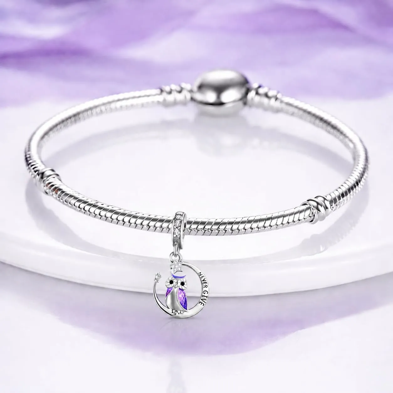 MariaFonte Charm Gufo Never Give Up in Argento 925 - immagine 3