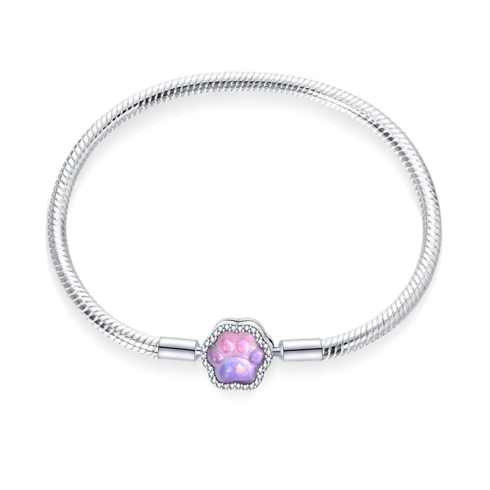 HappyStar Bracciale Donna in Argento Sterling 925 con Maglia Snake e Charms Compatibili - immagine 1