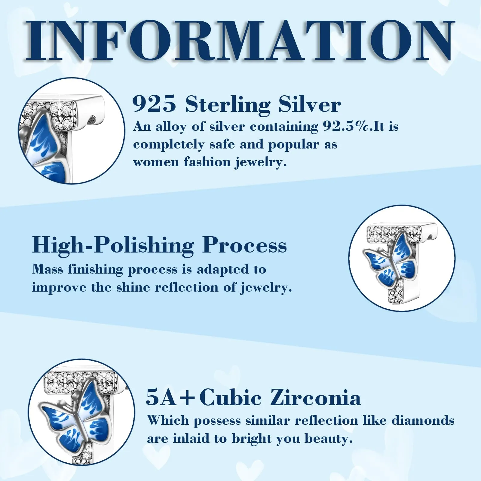 Jokmeo Charm Lettera T in Argento Sterling 925 con Motivo a Farfalla - immagine 4