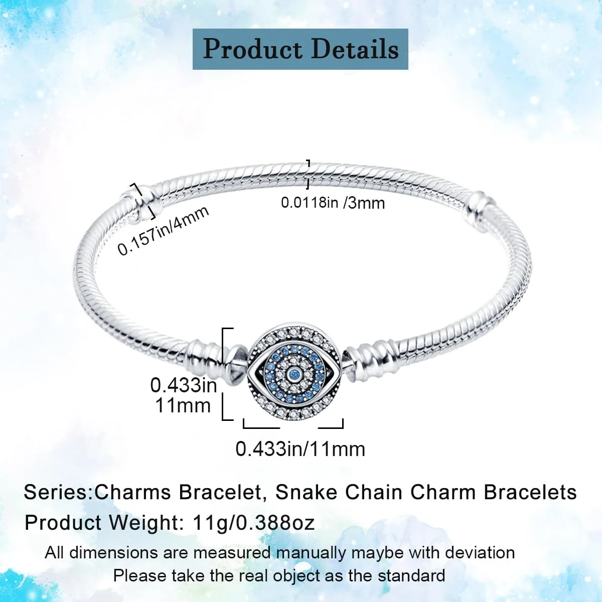 HappyStar Bracciale Donna in Argento Sterling 925 con Bead Charm - immagine 3
