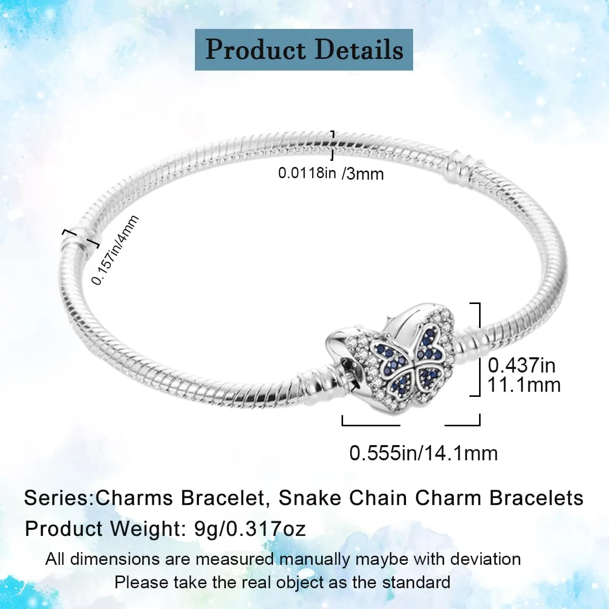HappyStar Bracciale Donna in Argento Sterling 925 con Bead Charm - immagine 3