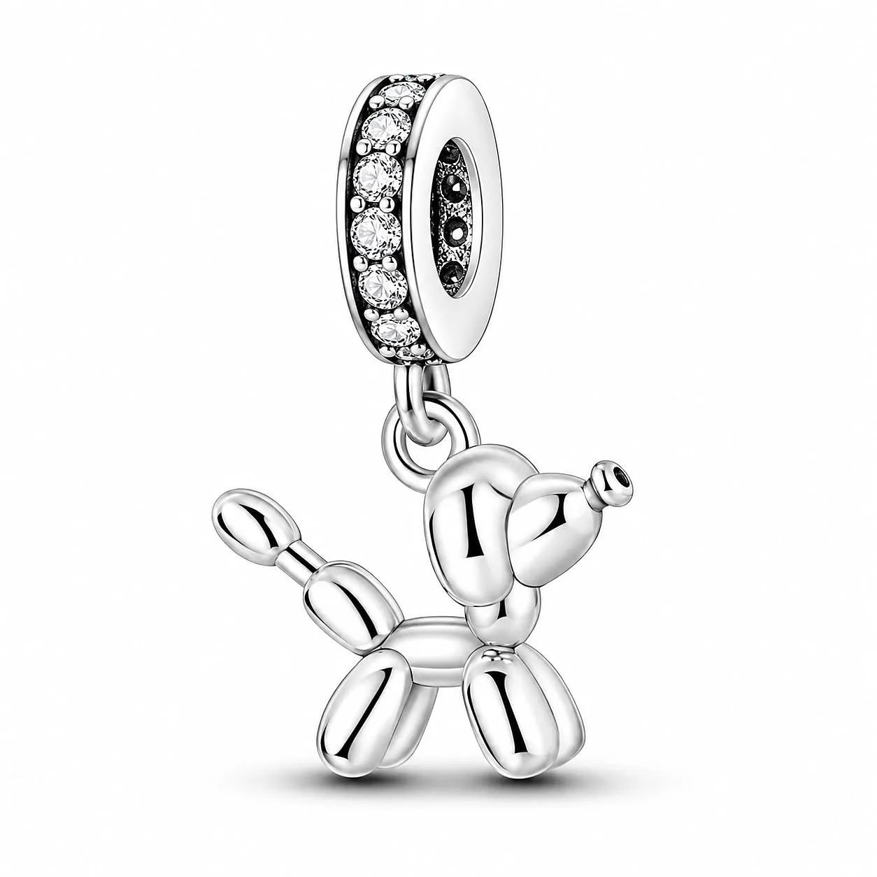 MariaFonte Balloon Animal Dog Charm Pendant in Silver - immagine 1