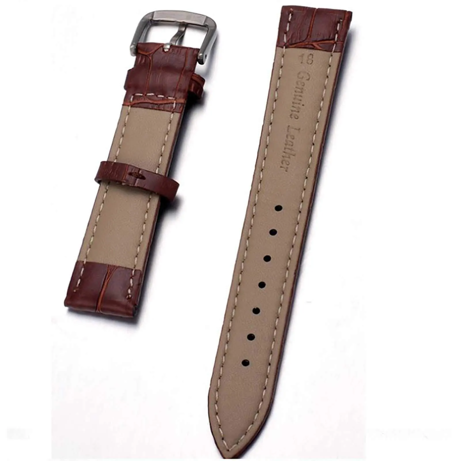 Ellenne Cinturino in Vera Pelle Rosso 20mm per Orologio Uomo Donna con Anse - immagine 3