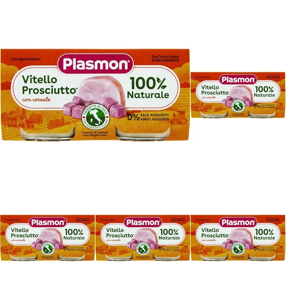 Plasmon Omogeneizzato Vitello Prosciutto 2x80g (Confezione da 5) - immagine 1