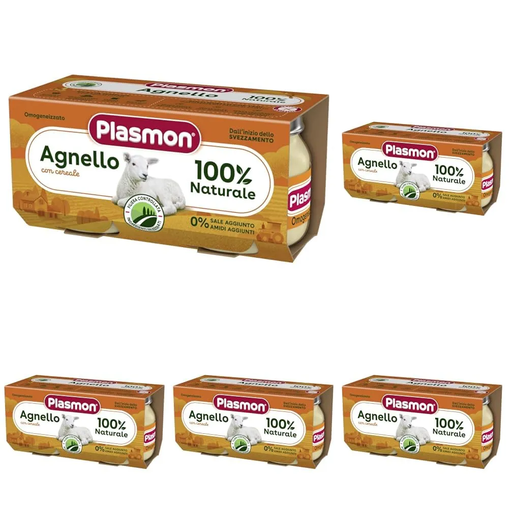 Plasmon Omogeneizzato Agnello 2x80g (Confezione da 5) - immagine 1