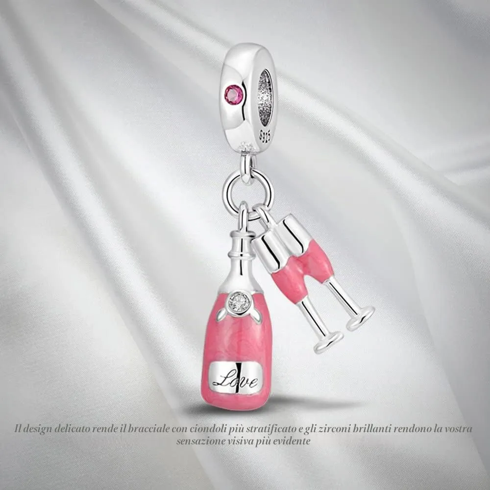 Pandach Ciondoli in Argento Sterling 925 a Tema Viaggio Intorno al Mondo con Zirconi Sintetici, 5mm - immagine 5