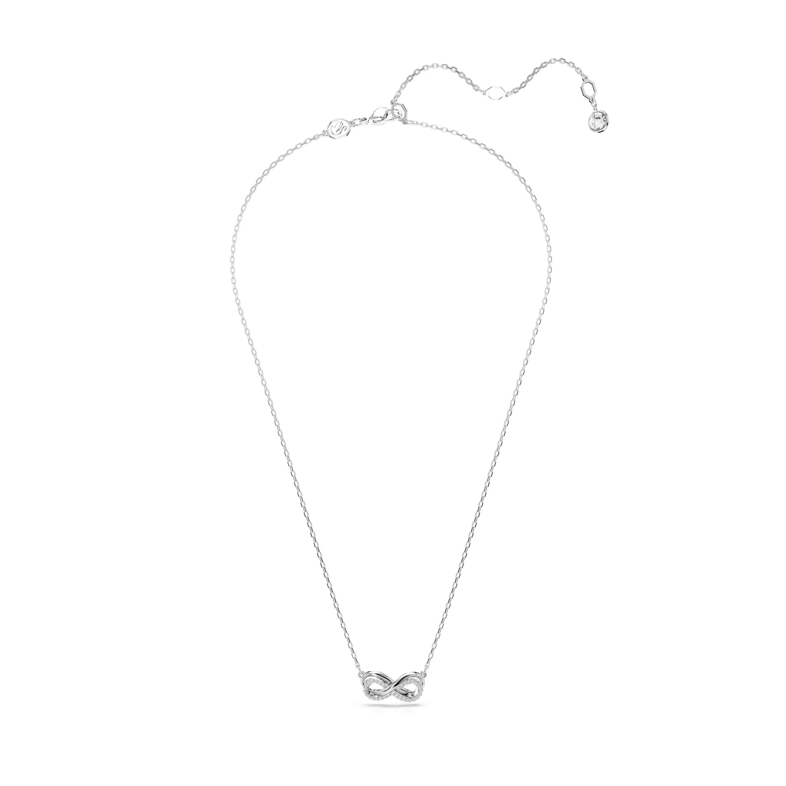 Swarovski Pendente Hyperbola Infinito Bianco Placcato Rodio - immagine 2
