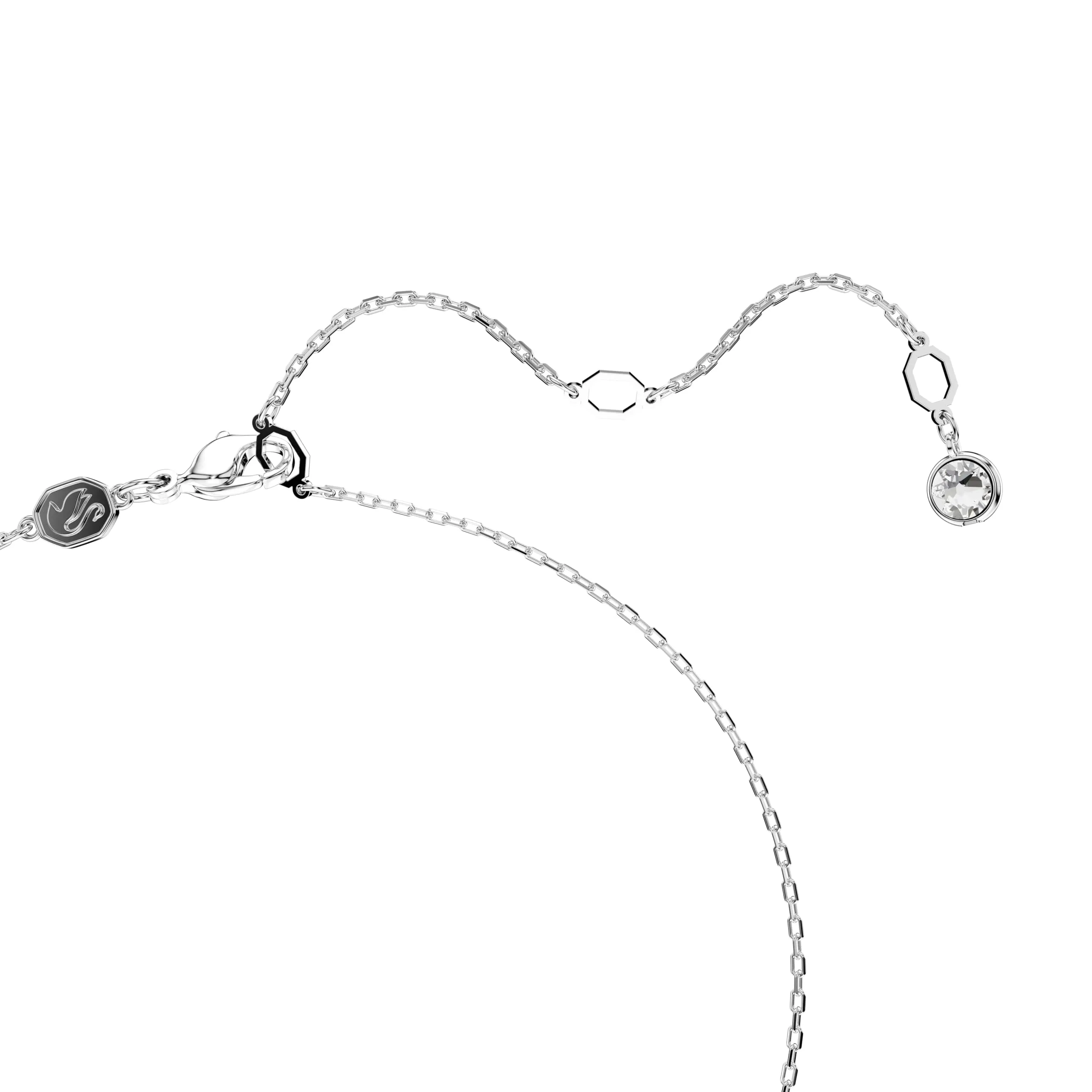 Swarovski Pendente Hyperbola Infinito Bianco Placcato Rodio - immagine 3