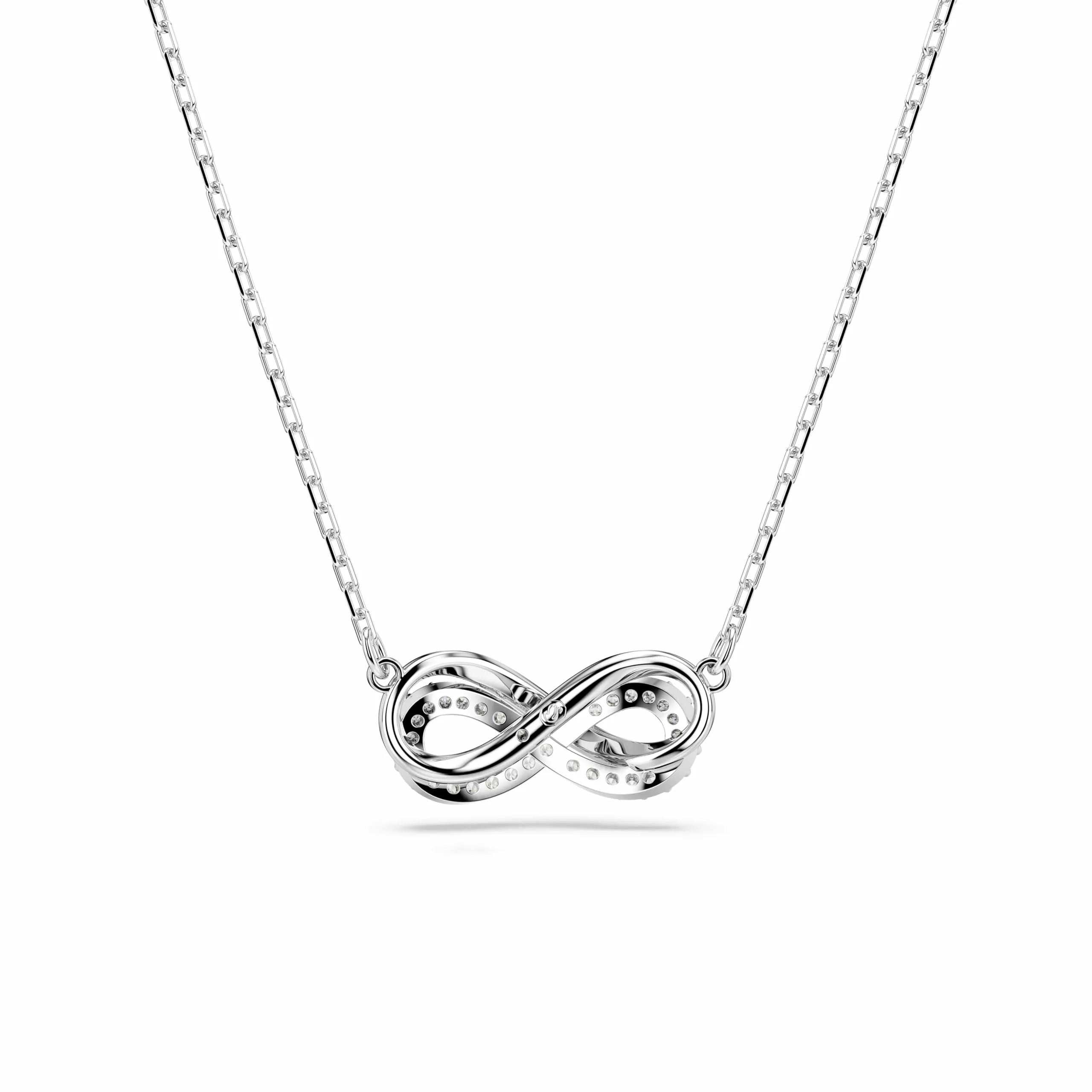 Swarovski Pendente Hyperbola Infinito Bianco Placcato Rodio - immagine 4