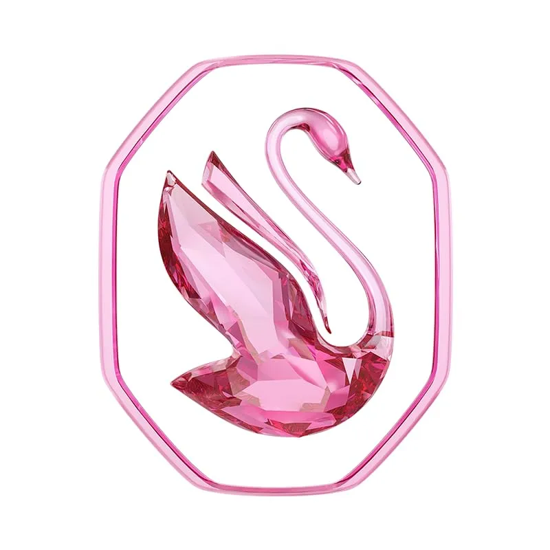 Swarovski Stilla Attract Orecchini Pendenti, Taglio Round, Rosa, Placcato Rodio - immagine 7