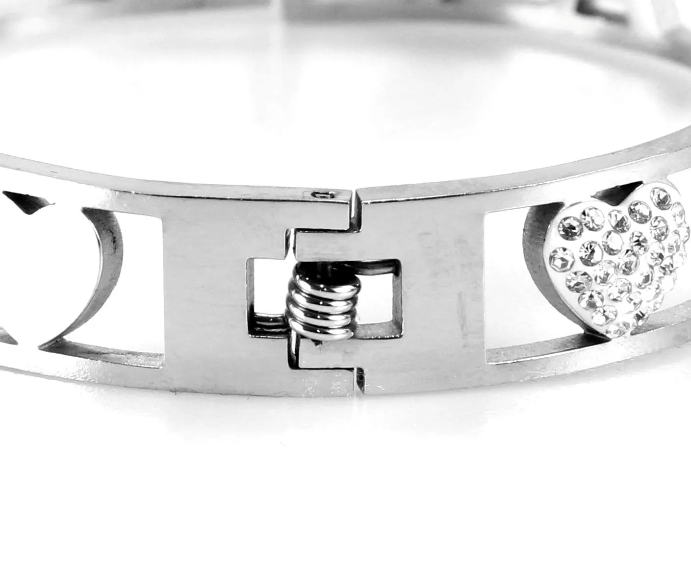Flowers Bracciale Rigido in Acciaio con Nome Emily e Zirconi - immagine 3