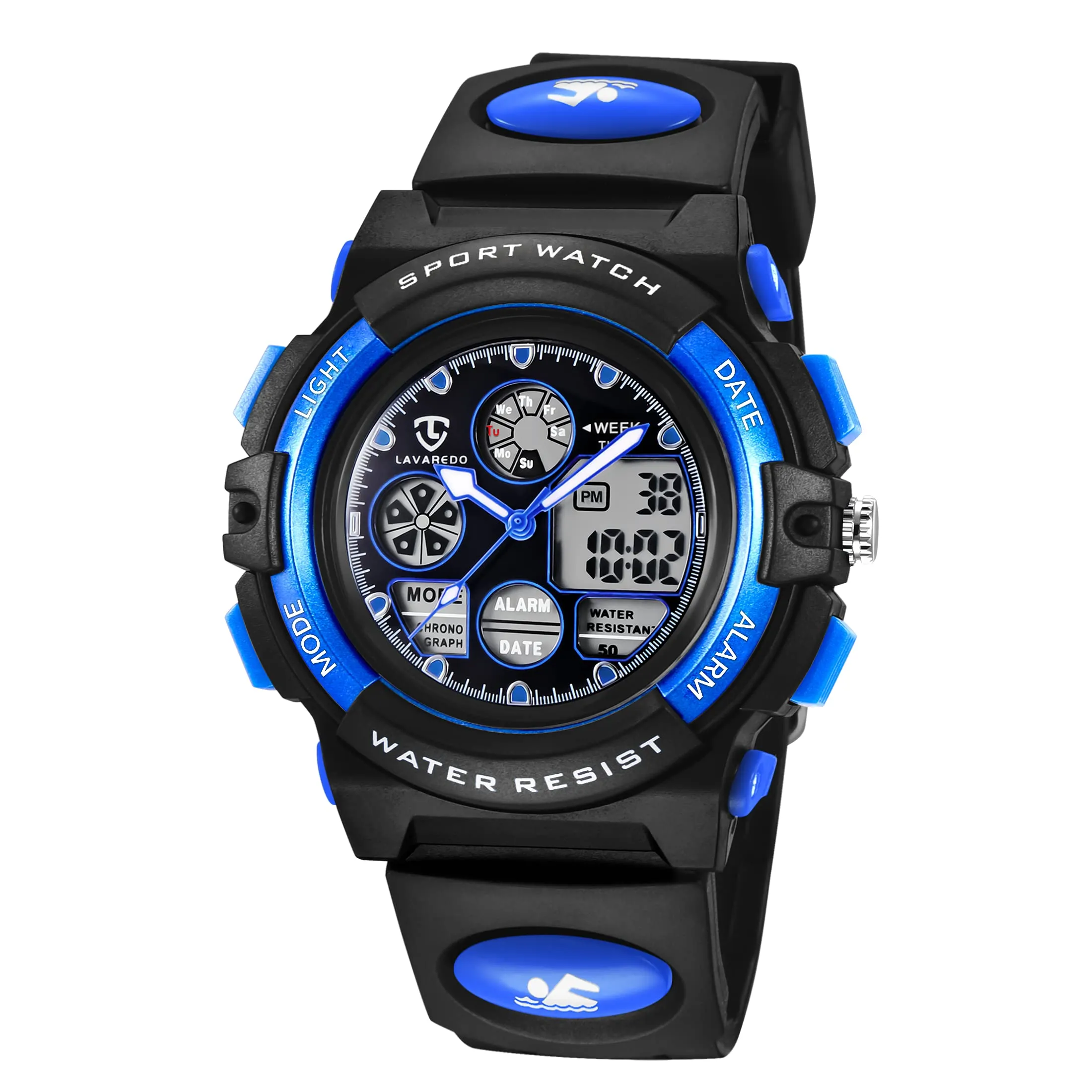 aswan watch Orologio Digitale Multifunzione per Bambini Impermeabile con Luce LED - immagine 1