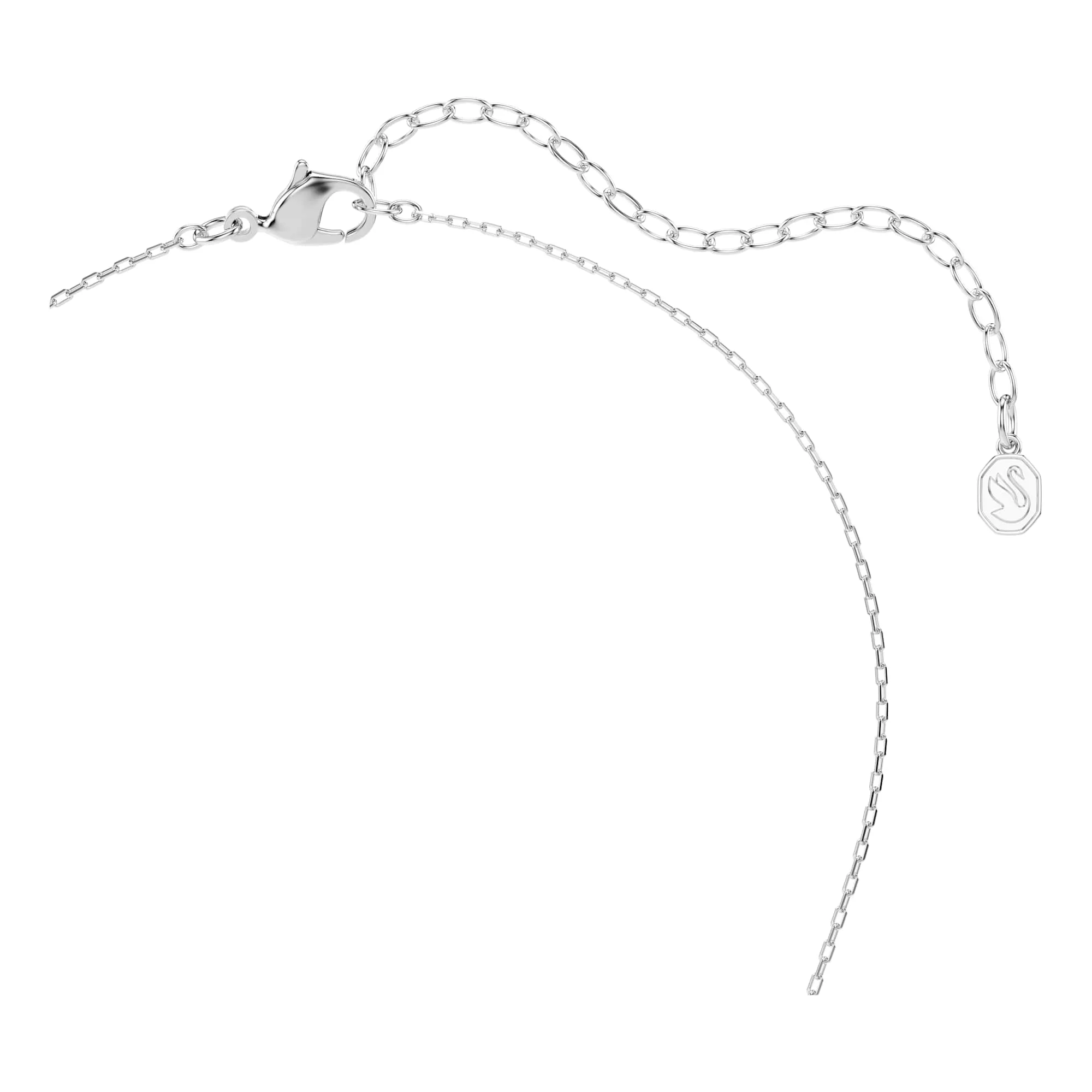 Swarovski Pendente Stilla Attract, Taglio Round, Rosa, Placcato Rodio - immagine 4