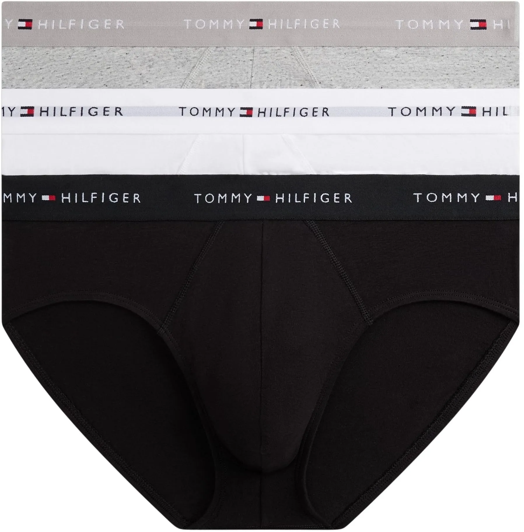 Tommy Hilfiger Slip da Uomo UM0UM03471, Pack da 3, Multicolore, L - immagine 1