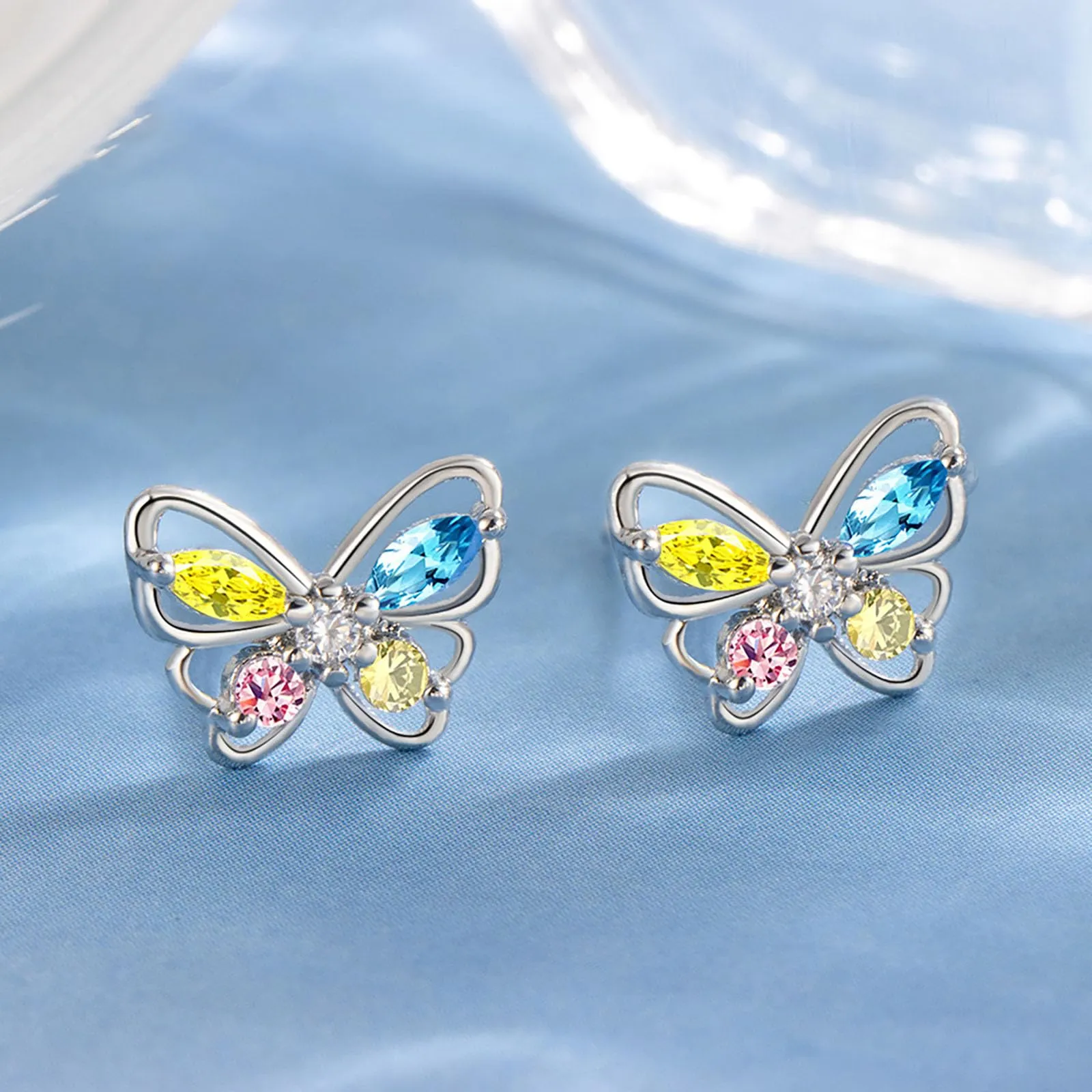 HinDaLi Parure Gioielli Farfalla in Argento 925 per Donna e Bambina - immagine 3