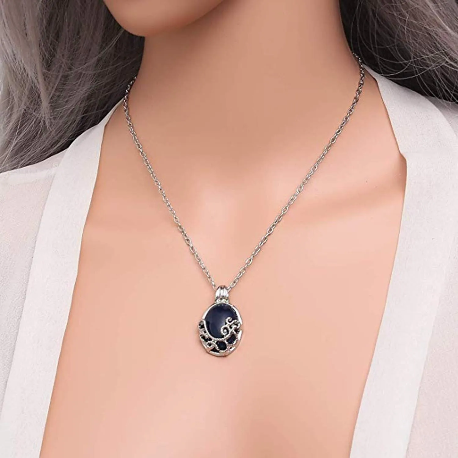 PPX The Vampire Diaries Set: 2 Collane e 1 Anello in Cristallo di Zaffiro - immagine 3