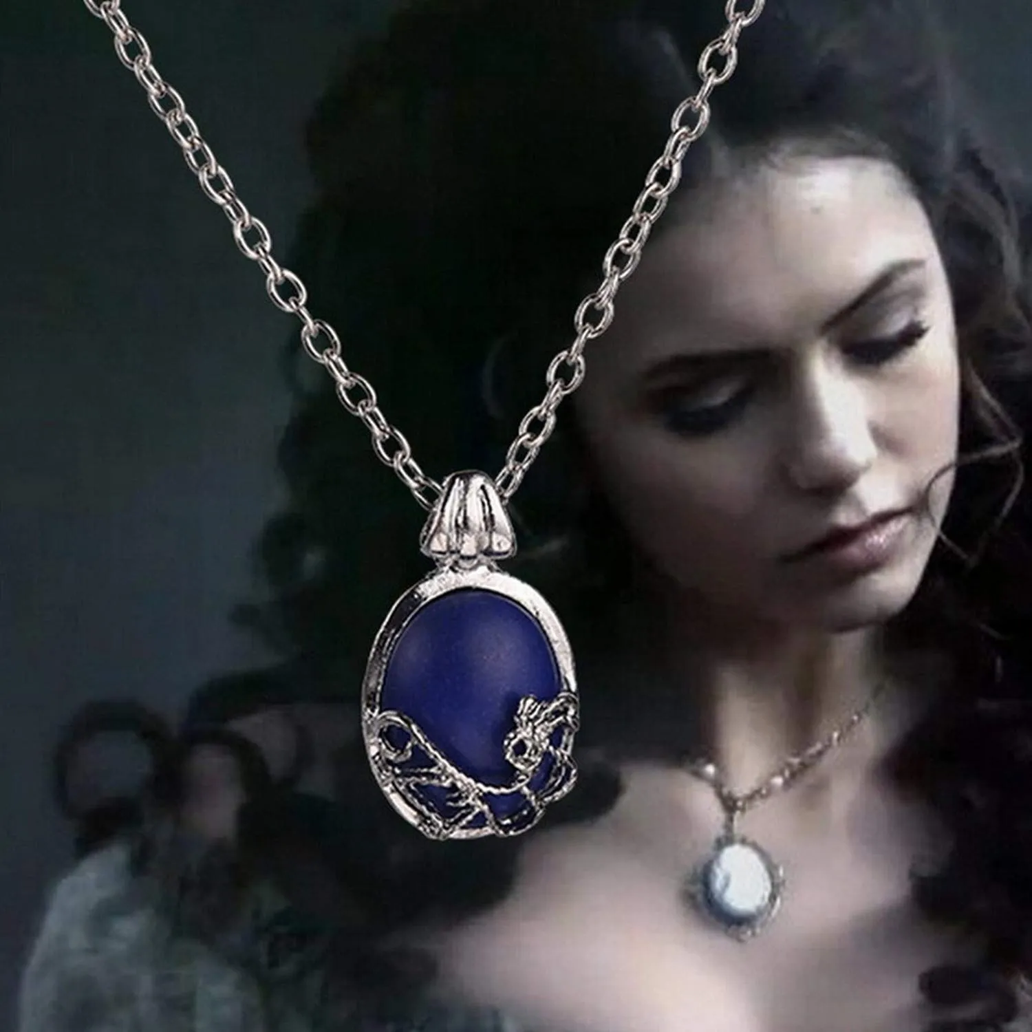 PPX The Vampire Diaries Set: 2 Collane e 1 Anello in Cristallo di Zaffiro - immagine 8