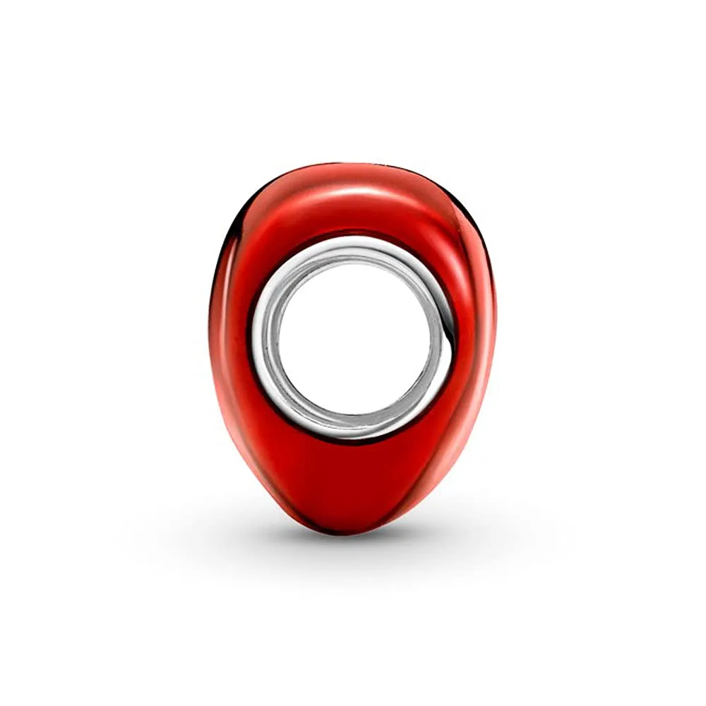 Annmors Ciondolo Cuore Rosso in Argento 925 per Bracciale Charm - immagine 3