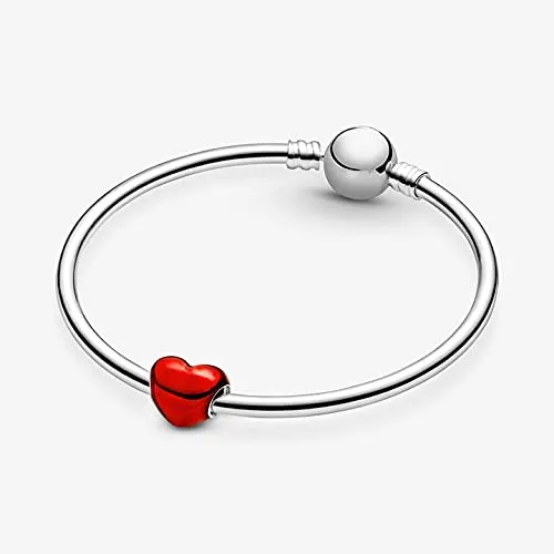 Annmors Ciondolo Cuore Rosso in Argento 925 per Bracciale Charm - immagine 6