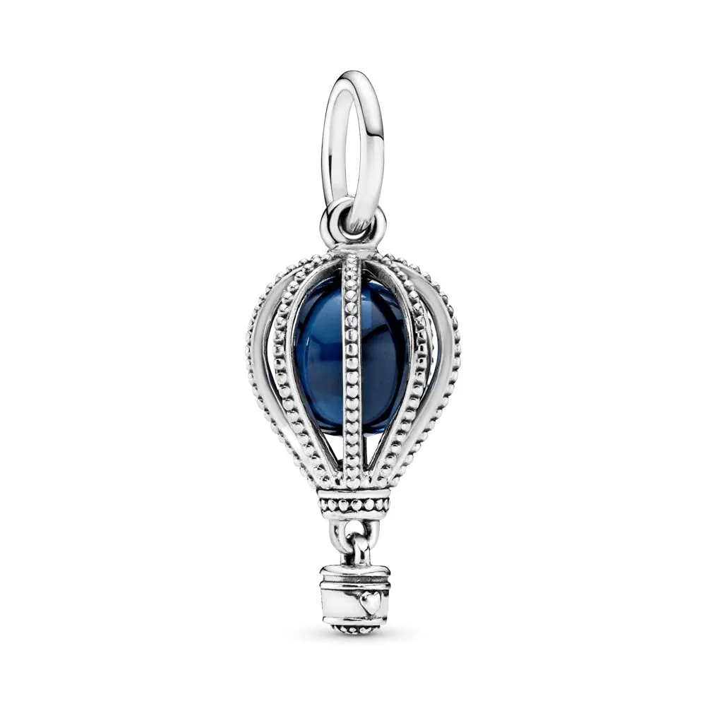 Annmors Ciondolo Mongolfiera Blu in Argento 925 per Bracciale Charm - immagine 1