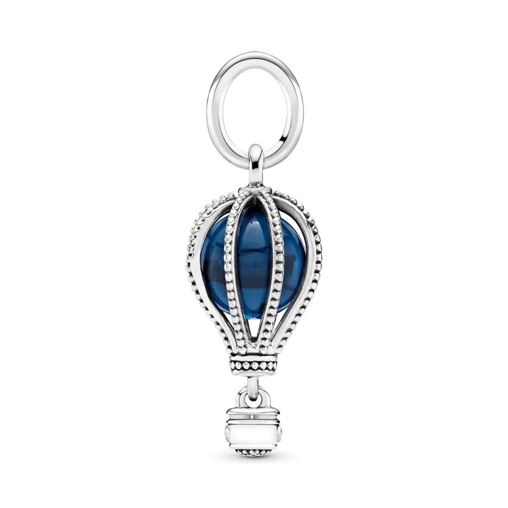 Annmors Ciondolo Mongolfiera Blu in Argento 925 per Bracciale Charm - immagine 2
