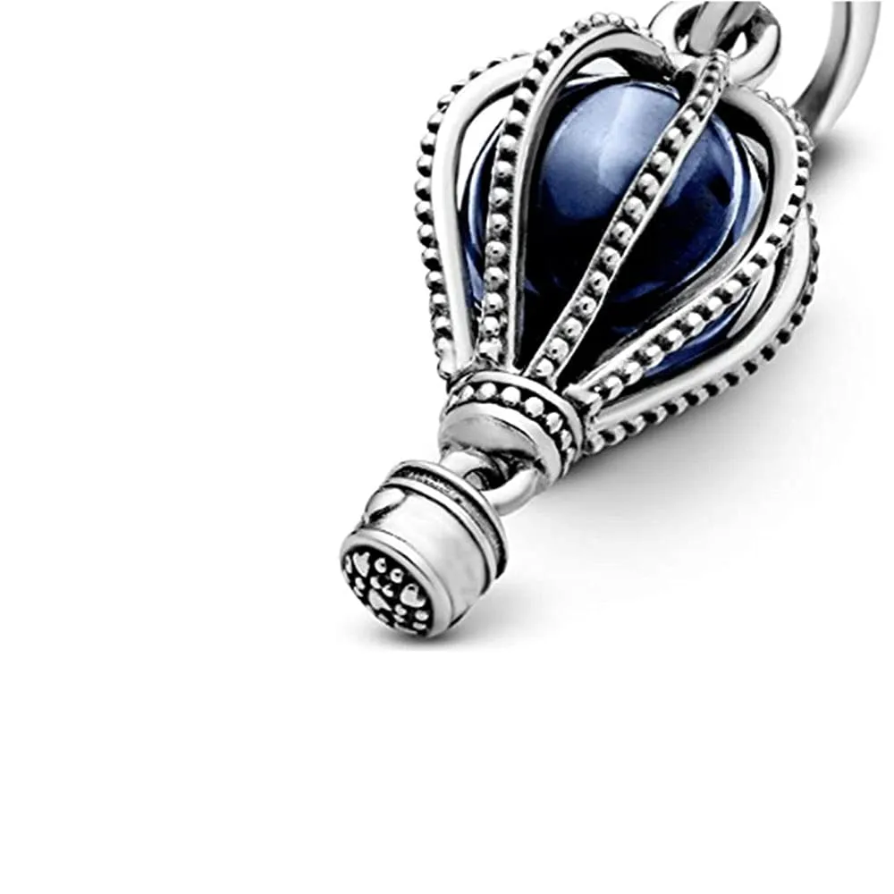 Annmors Ciondolo Mongolfiera Blu in Argento 925 per Bracciale Charm - immagine 5