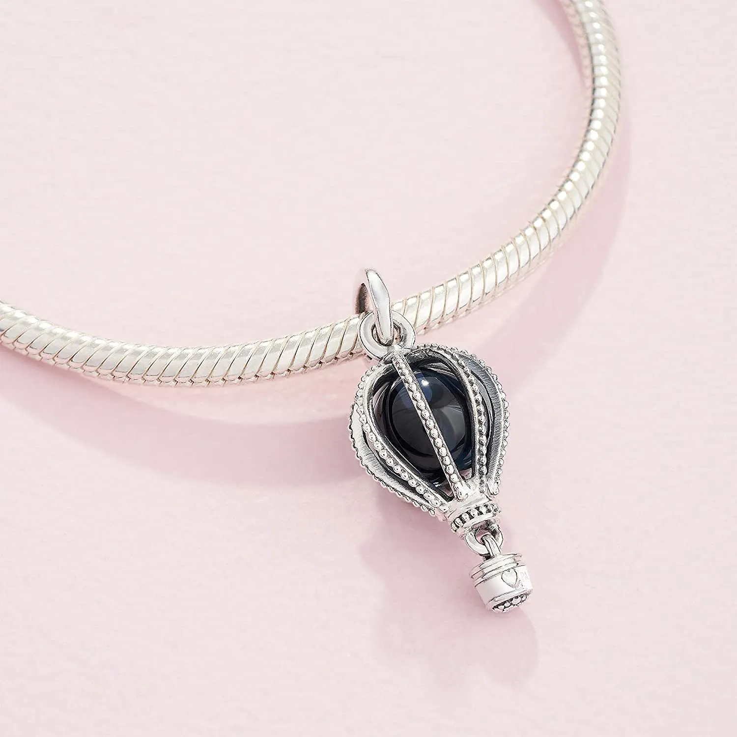 Annmors Ciondolo Mongolfiera Blu in Argento 925 per Bracciale Charm - immagine 6