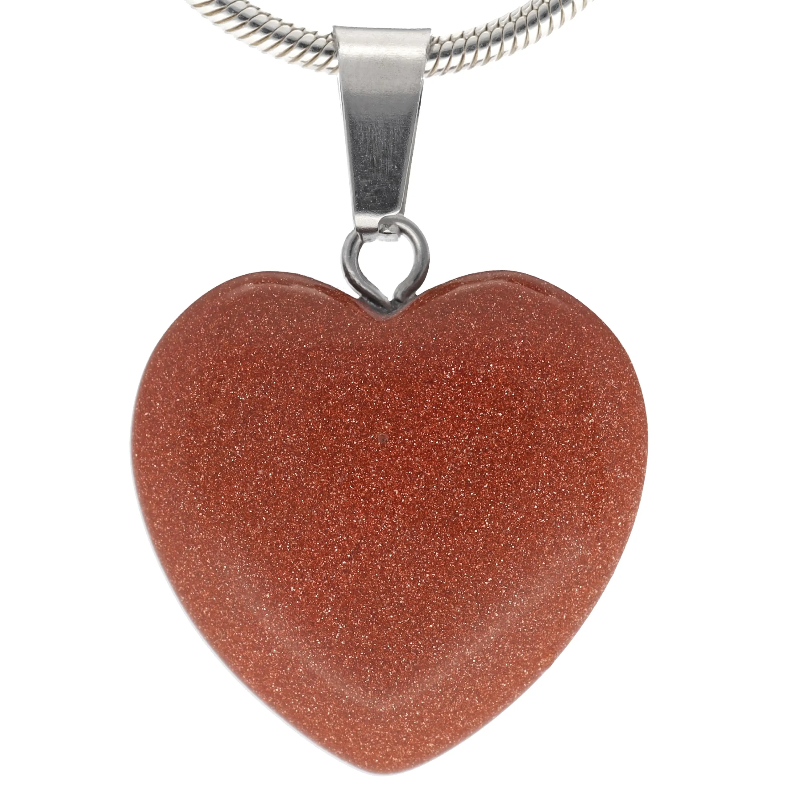 Lebensquelle Plus Ciondolo a cuore in Goldstone, 2x2 cm - immagine 1