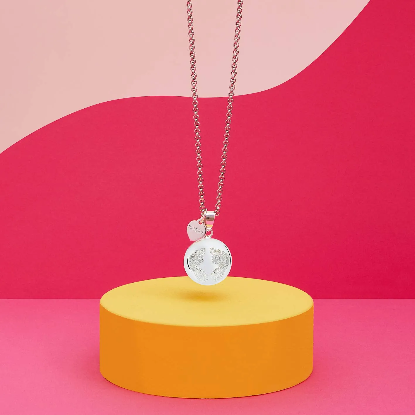 MAMIJUX Chiama Angeli con Piedini, Collana in Acciaio e Ottone Argento per Gravidanza - immagine 8