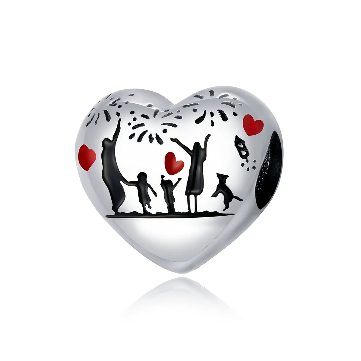Annmors Ciondolo Cuore Argento 925 per Bracciale e Collana - immagine 1