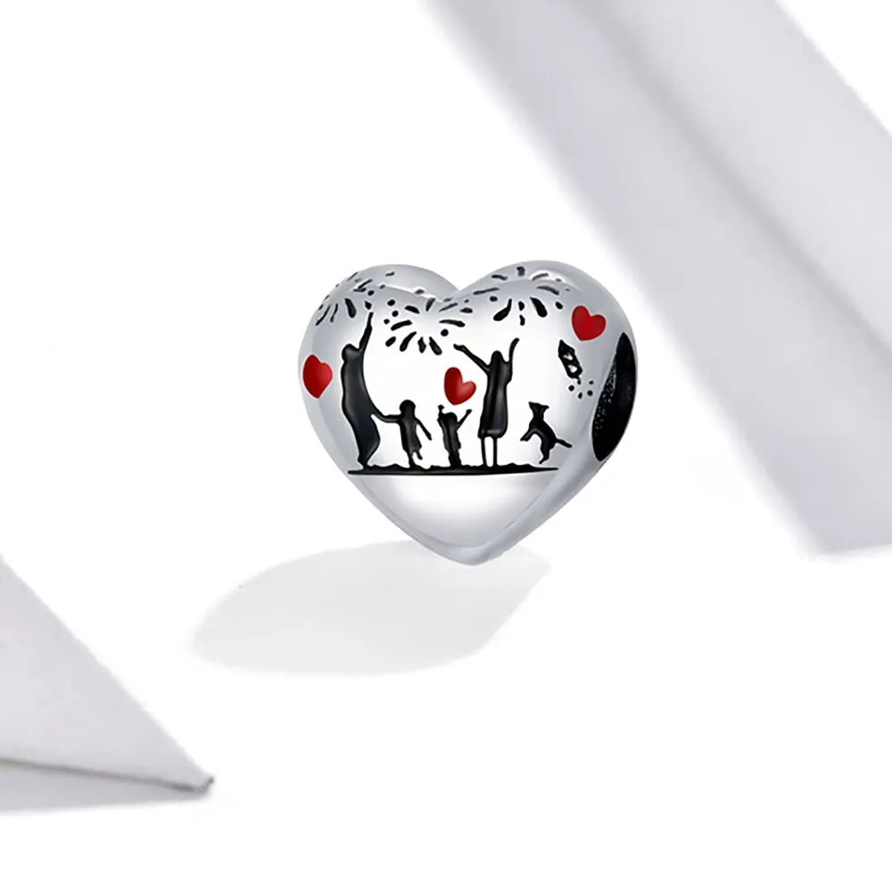 Annmors Ciondolo Cuore Argento 925 per Bracciale e Collana - immagine 2