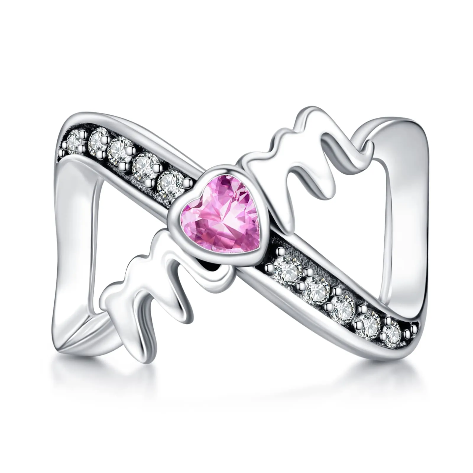 Annmors Ciondolo in Argento Sterling 925 Infinite Moon Love con Zirconia Cubica - immagine 1