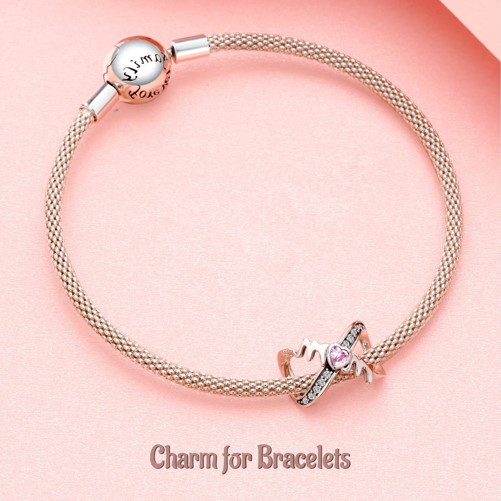 Annmors Ciondolo in Argento Sterling 925 Infinite Moon Love con Zirconia Cubica - immagine 3