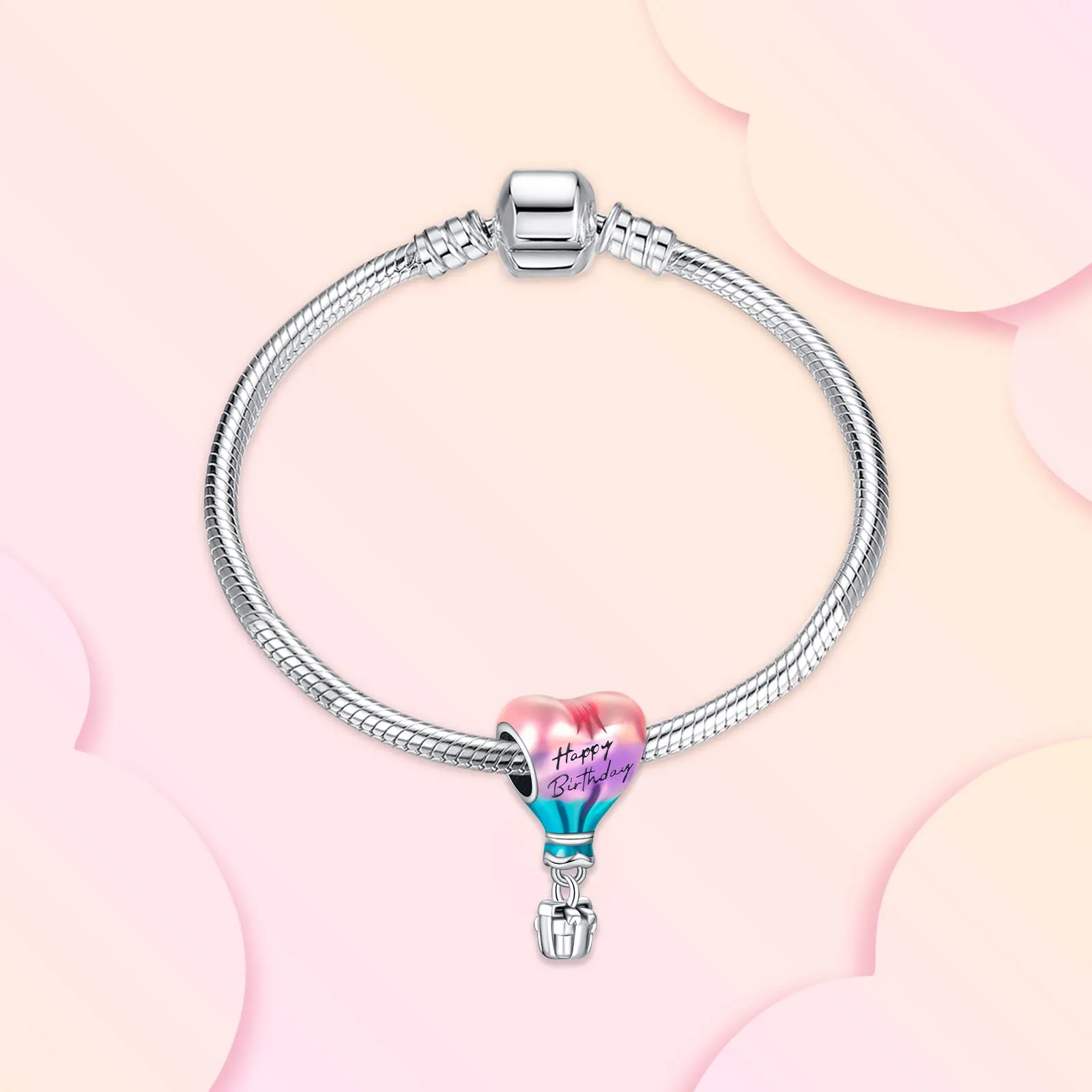 Annmors Hot Air Balloon Dangle Charm in 925 Sterling Silver for Bracelet and Necklace - immagine 2