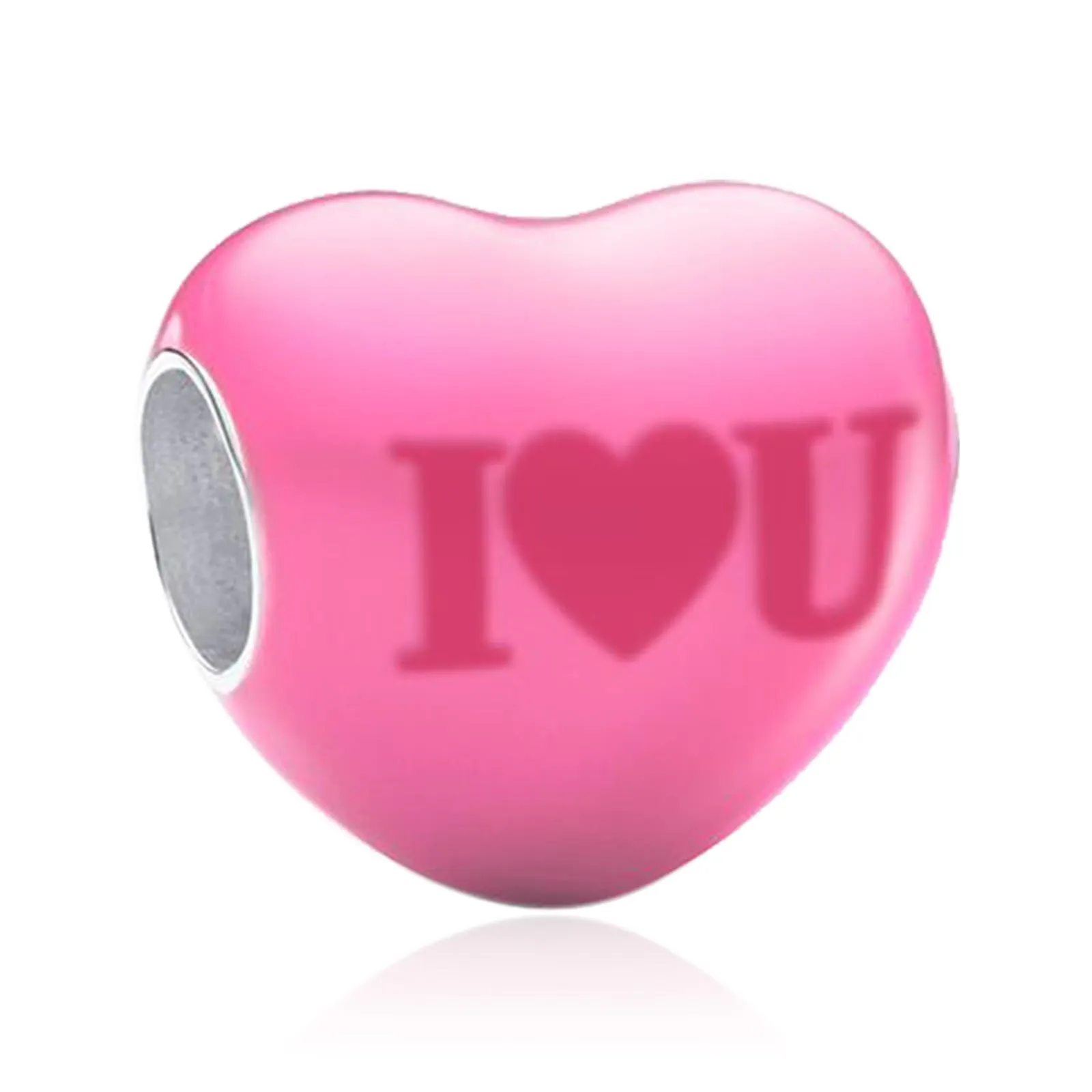 NUNUYAYA Charm Bead Ciondolo in Argento Sterling 925 Colour-changing Hidden Heart con Cubic Zirconia - immagine 3