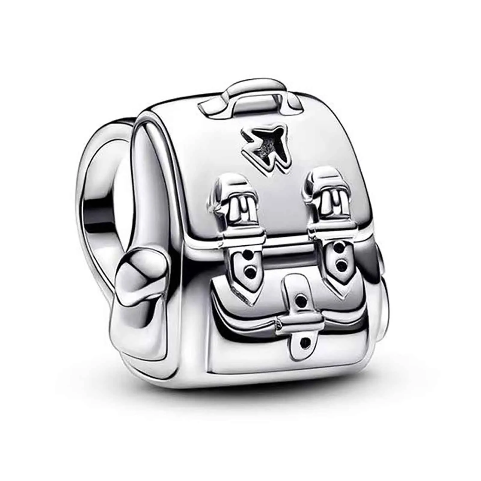 NUNUYAYA Adventure Backpack Charm Pendant in 925 Sterling Silver with Cubic Zirconia - immagine 1