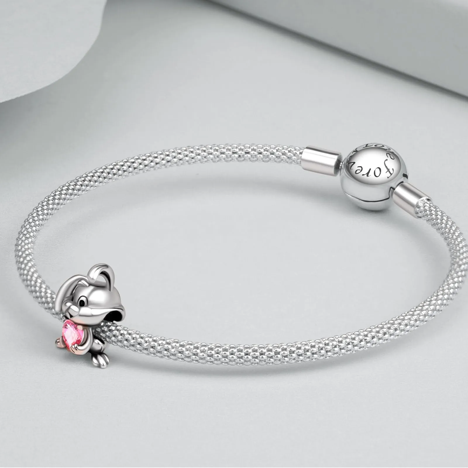NUNUYAYA Bunny Love Charm in Argento Sterling 925 con Cubic Zirconia per Braccialetti e Collane - immagine 3