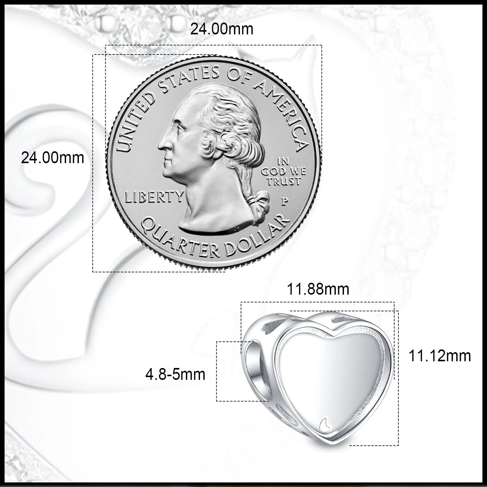 Annmors Perline Personalizzate con Foto in Argento 925 per Braccialetti - immagine 6