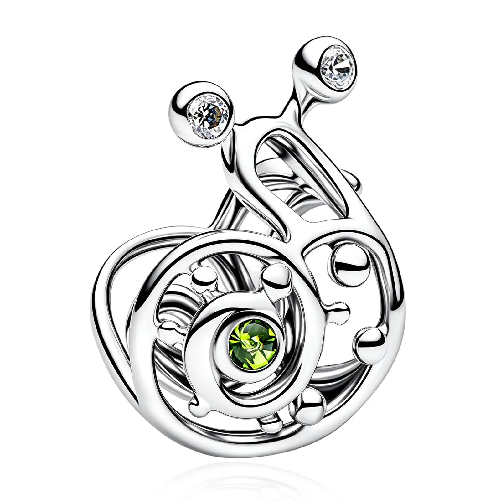 NUNUYAYA Snail Charm Pendant in 925 Sterling Silver with Cubic Zirconia - immagine 1