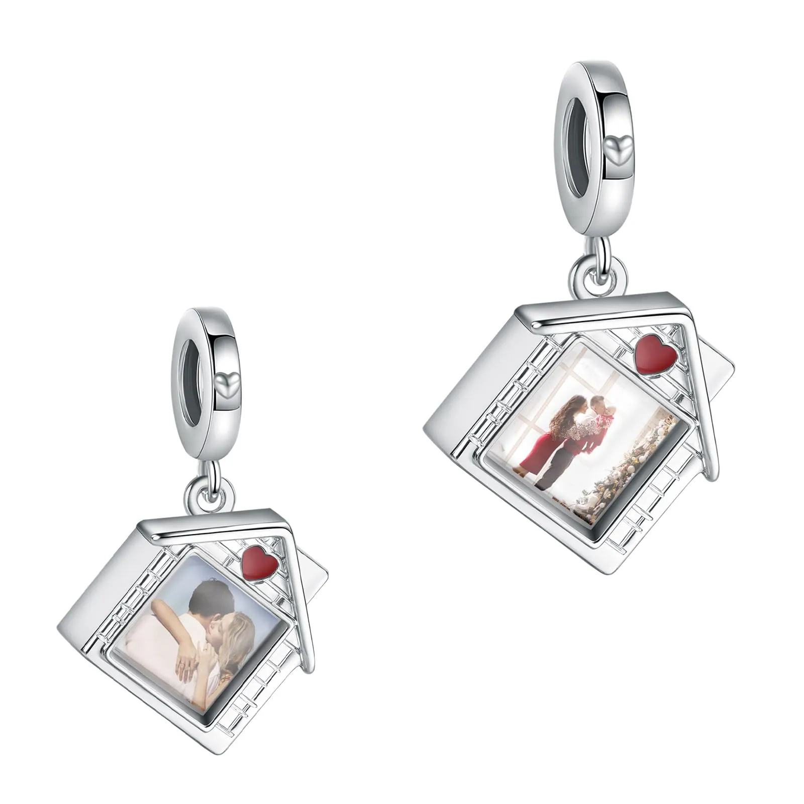 Annmors Casa Pendente Personalizzato Immagine Charms in Argento Sterling 925 per Bracciale e Collana Donna - immagine 1