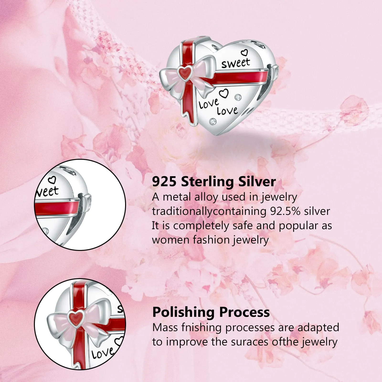 Annmors Ciondolo Personalizzato con Foto in Argento Sterling 925 per Braccialetto e Collana - immagine 4