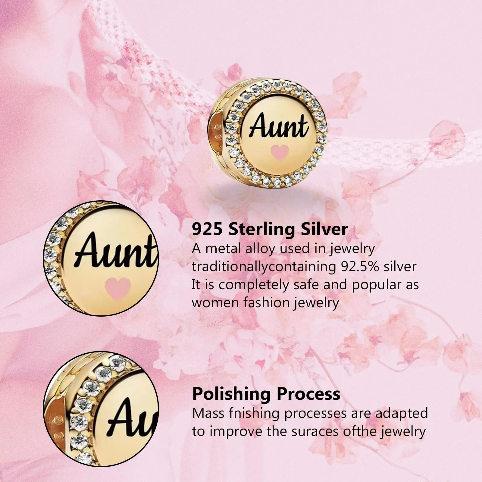 Annmors Ciondolo Cuore Personalizzato in Argento 925 per Braccialetto e Collana Donna - immagine 4