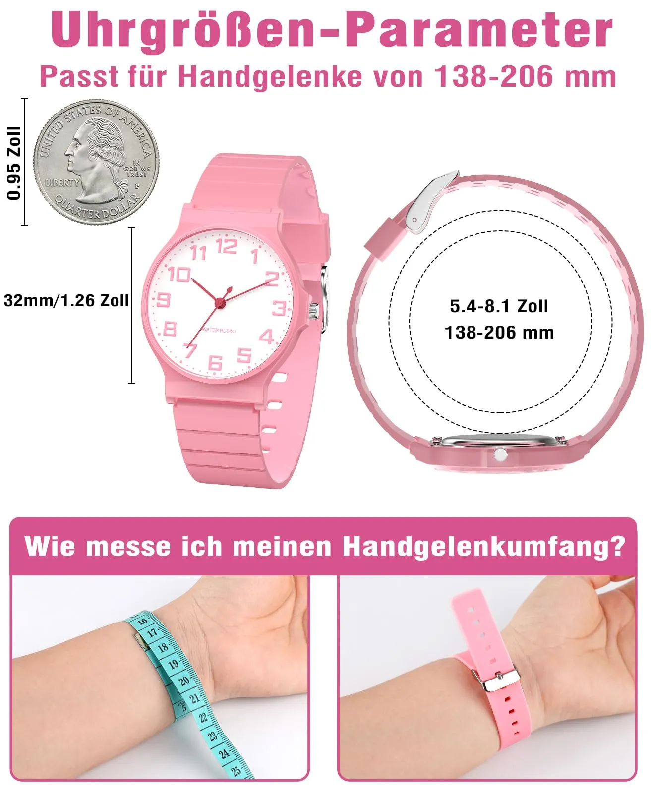 SOCICO Orologio Analogico Sportivo Impermeabile 30m per Bambini 5-15 Anni, SOC-1010L - immagine 5