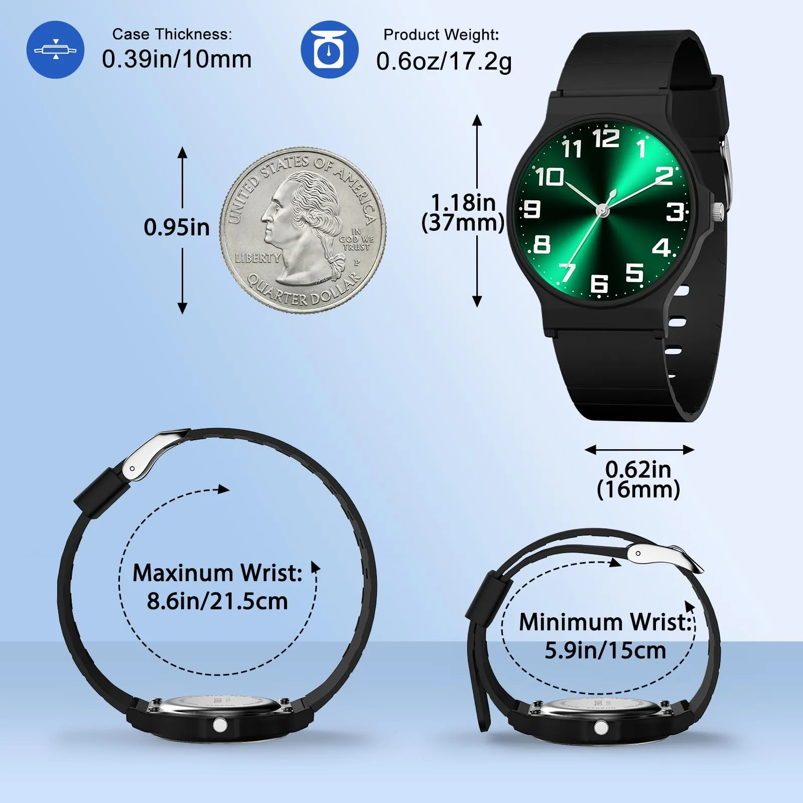 SOCICO Orologio Analogico Sportivo Impermeabile 30m per Bambini 5-15 Anni, Mimetizzazione, SOC-1010L - immagine 5