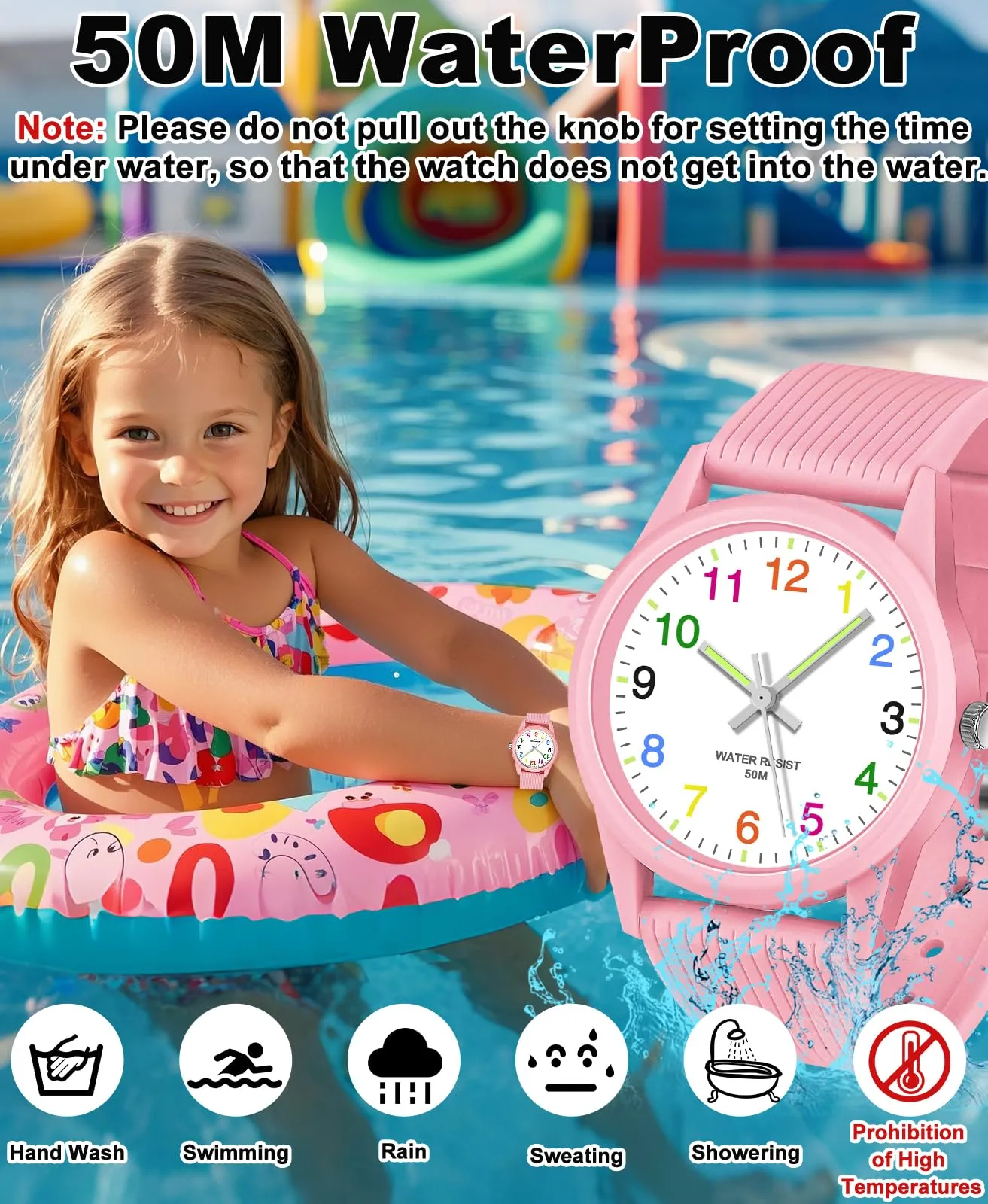 SOCICO Orologio Analogico per Bambini 4-12 Anni, 50m Impermeabile, SOCI-6088 - immagine 2