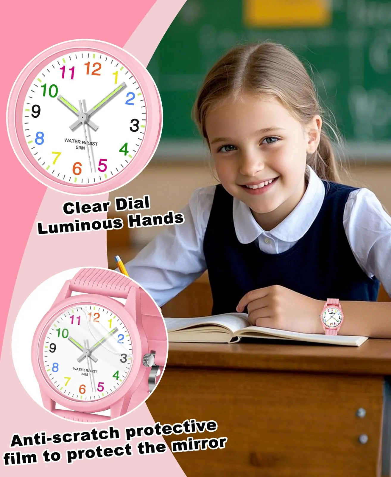 SOCICO Orologio Analogico per Bambini 4-12 Anni, 50m Impermeabile, SOCI-6088 - immagine 5
